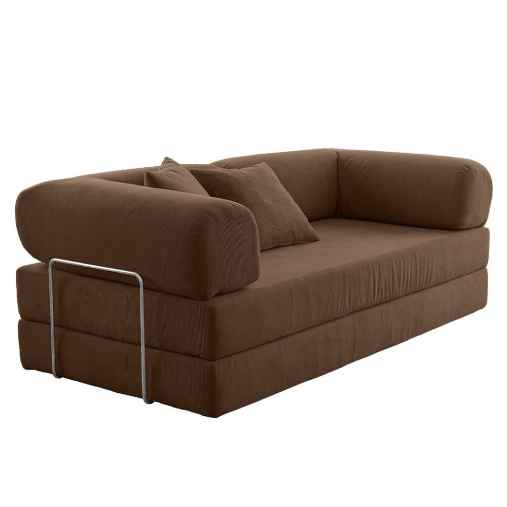 โซฟา RENITA HOME รุ่น LEKO 200x100cm. ผ้าลูกฟูกลอนใหญ่ สีน้ำตาล (608-15)_0